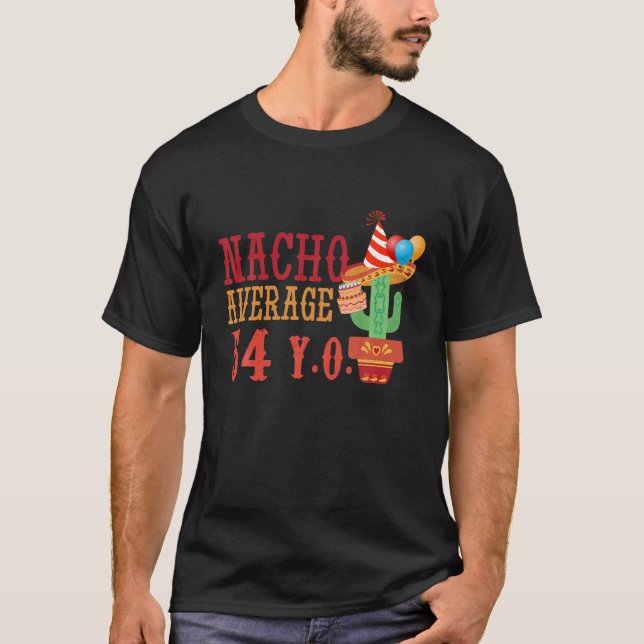 Camiseta Nacho Média Idade Média 54 Anos Nascimento Nascer  (Frente)