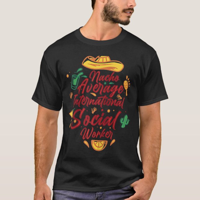 Camiseta Nacho Média Internacional dos Trabalhadores Sociai (Frente)