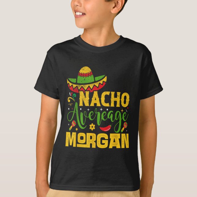 Camiseta Nacho Média Morgan Custom Name Cinco De Mayo Som (Frente)