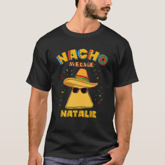 Camiseta Nacho Média Natalie Personalizada Nome Cinco De M