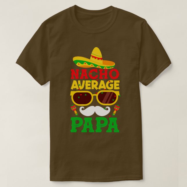 Camiseta Nacho Média Papa Cinco de Mayo Fiesta Sombrero M (Frente do Design)