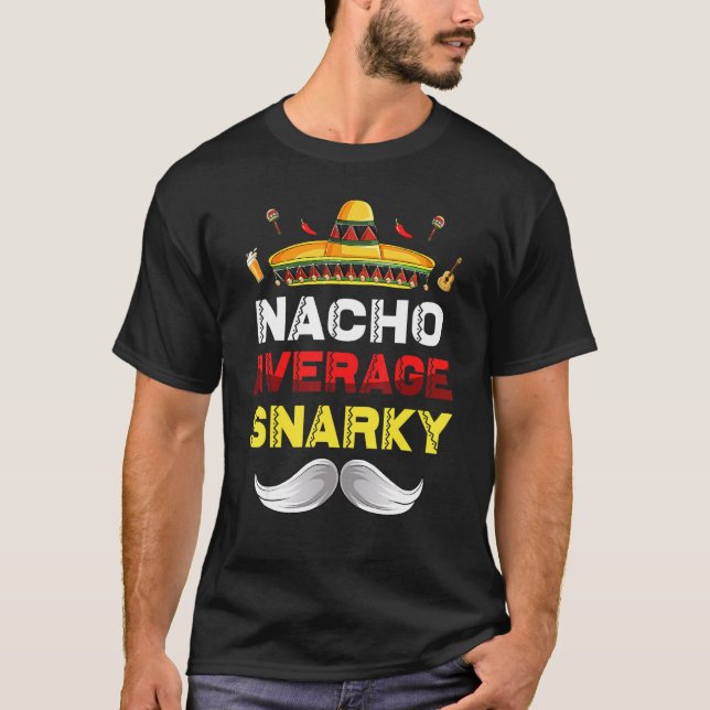 Camiseta Nacho Média Snarky Gnome Funny Cinco De Mayo Mex (Frente)