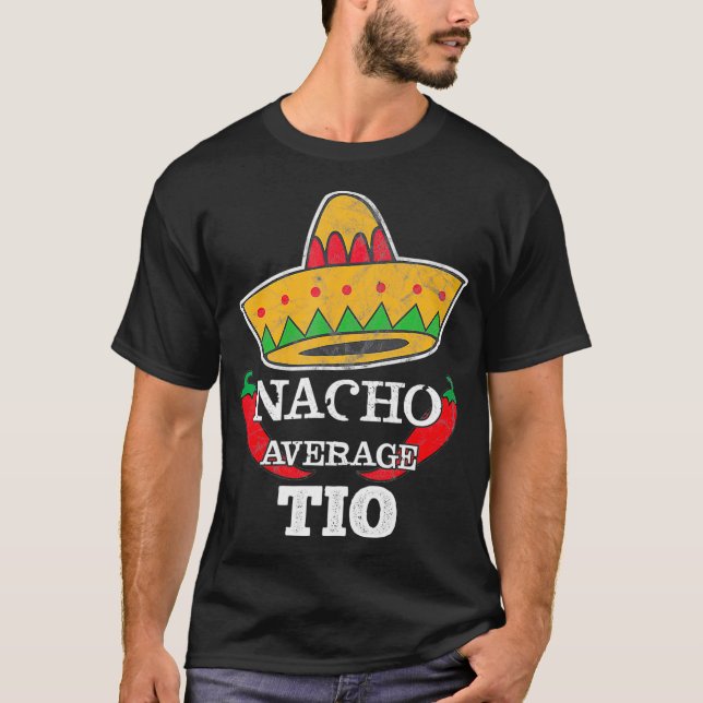 Camiseta Nacho Média Tio Engraçado Tio Cinco De Mayo (Frente)