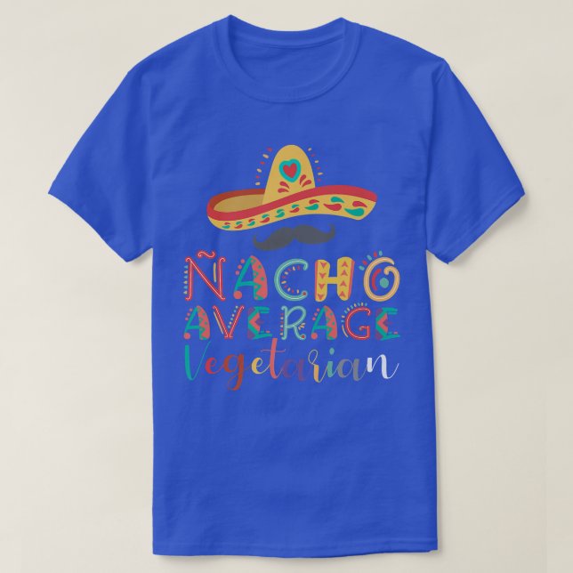 Camiseta Nacho Média Vegetariana Cinco De Mayo (Frente do Design)