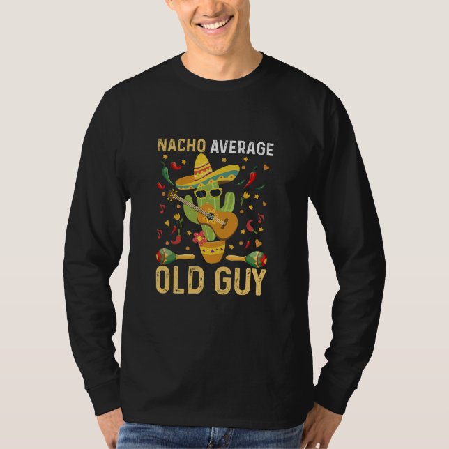 Camiseta Nacho Média Velho Humor de Cara Dizendo Velho (Frente)