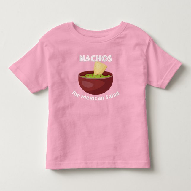 Camiseta Nachos, A Salada Mexicana - Toddler Fine Jersey T- (Frente)