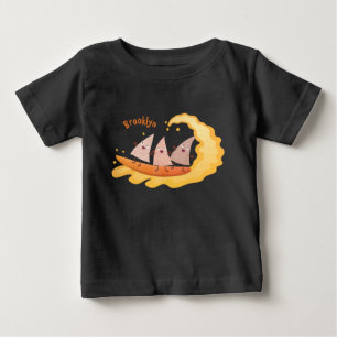 Camiseta Nachos adoráveis batatas fritas de milho surfando