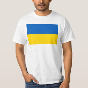 Camiseta Nacional de Bandeira da Ucrânia
