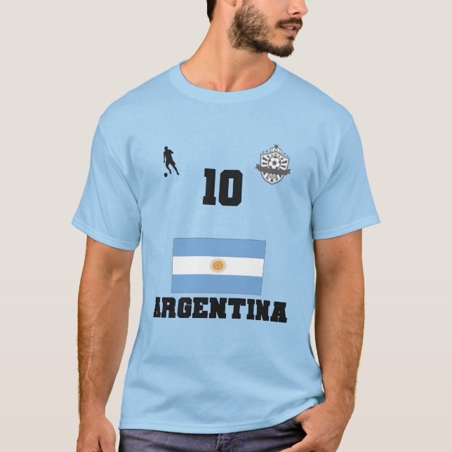 Camiseta Nacional do Futebol da Argentina (Frente)