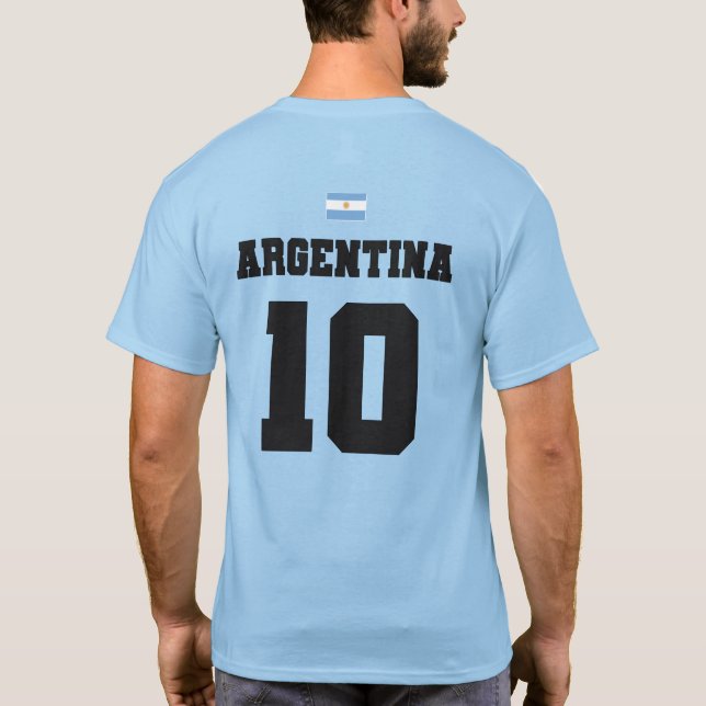 Camiseta Nacional do Futebol da Argentina (Verso)