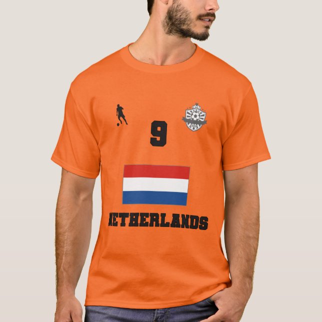 Camiseta Nacional do Futebol dos Países Baixos (Frente)