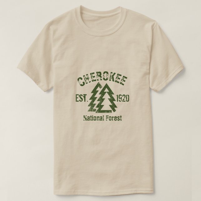 Camiseta Nacional Florestal Cherokee (Frente do Design)