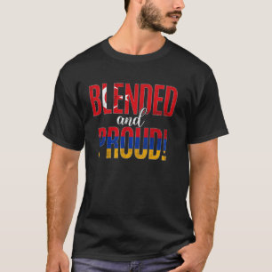 Camiseta Nacionalidade Mistura E Orgulhosa Metade Da Meia-A