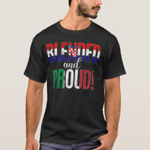 Camiseta Nacionalidade Misturada E Orgulhosa Metade Croata