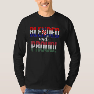 Camiseta Nacionalidade Misturada E Orgulhosa Metade Croata