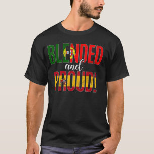 Camiseta Nacionalidade Misturada E Orgulhosa Metade Da Meta