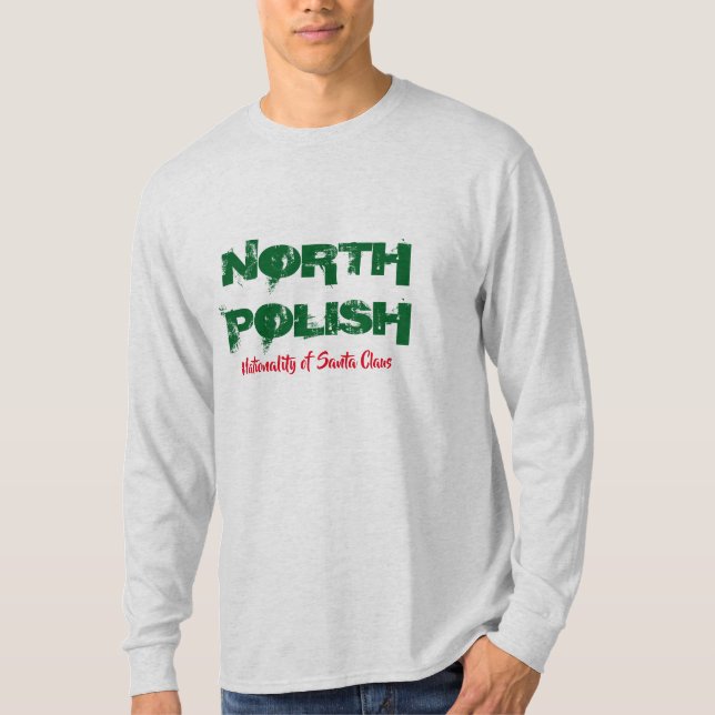 Camiseta nacionalidade polonesa do norte da cláusula santa  (Frente)