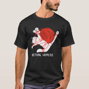 Camiseta Nada Aconteceu Gatinho Fofo Com Bola Vermelha De L