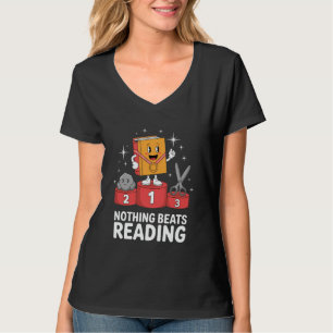 Camiseta Nada bate a leitura de um design engraçado de aman