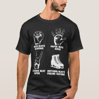 Camiseta Nada bate na figura derrapando tesoura de papel ro