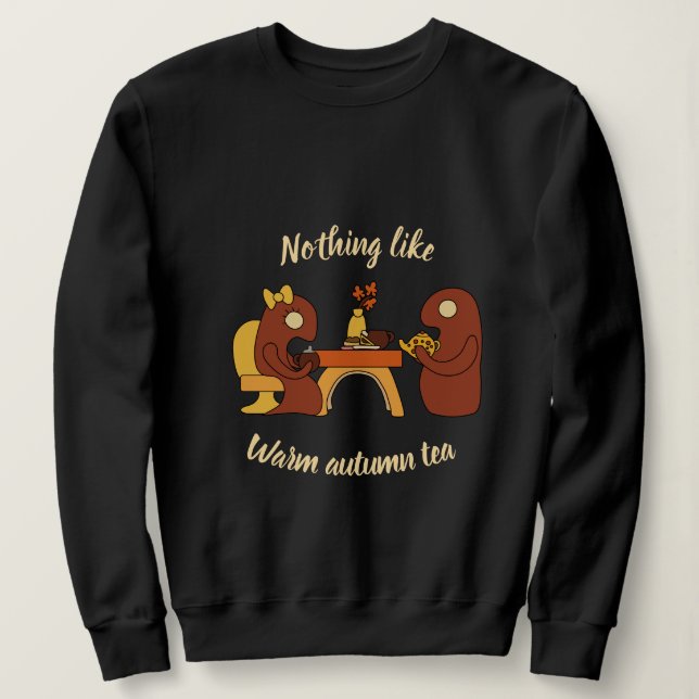 Camiseta Nada como monstros de chá quente de outono (Frente do Design)