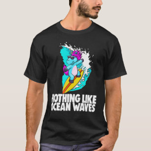 Camiseta Nada Como Ondas Oceânicas Ondas Unicórn Mulheres A