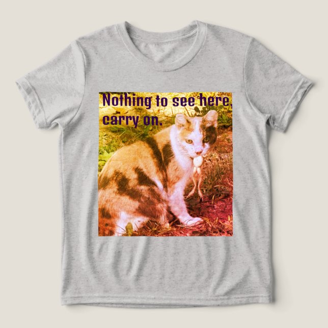 Camiseta Nada de gato para ver aqui (Design frontal)
