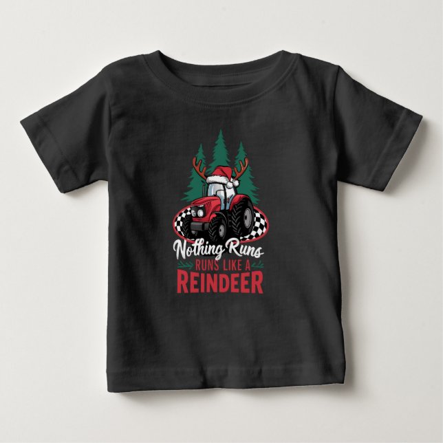 Camiseta Nada Funciona Como Um Trator De Natal De Rebelde (Frente)