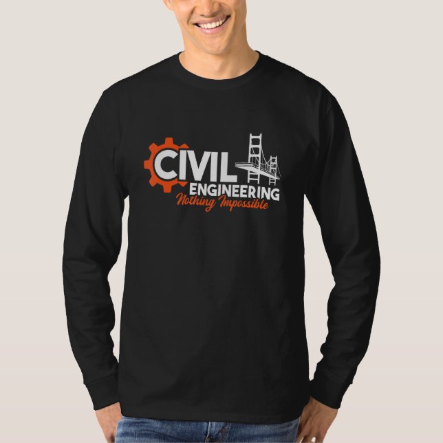 Camiseta Nada Impossível  Engenheiro de Pontes Engenheiro C (Frente)
