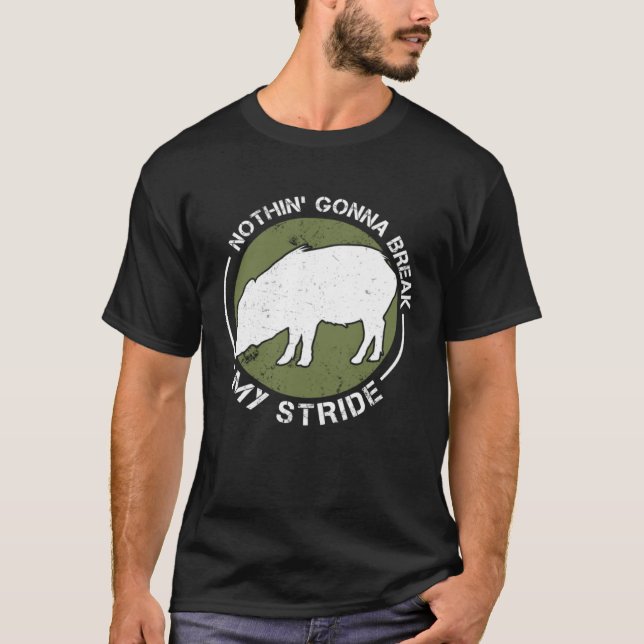 Camiseta Nada Irá Quebrar Minha Pedra Peccary Javelina Hunt (Frente)