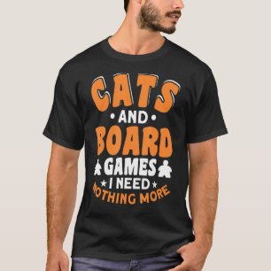 Camiseta nada mais de gatos gatos jogos de conselho jogos d