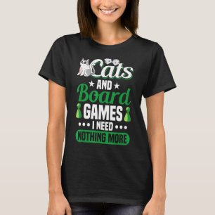 Camiseta nada maisgato gatos jogo de tabuleiro jogos de tab