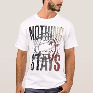 Camiseta Nada Permanece Tipografia Alternativa Destruída