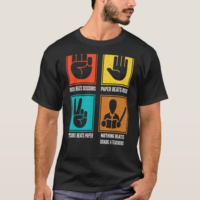 Camiseta Nada supera o 4º ano de Professores do 4º ano do e (Frente)