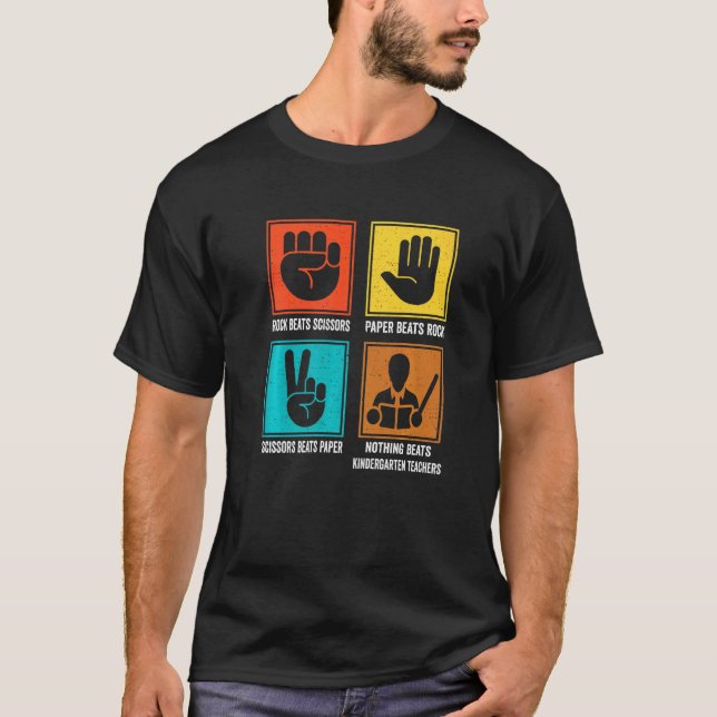 Camiseta Nada supera os professores de jardim de infância E (Frente)