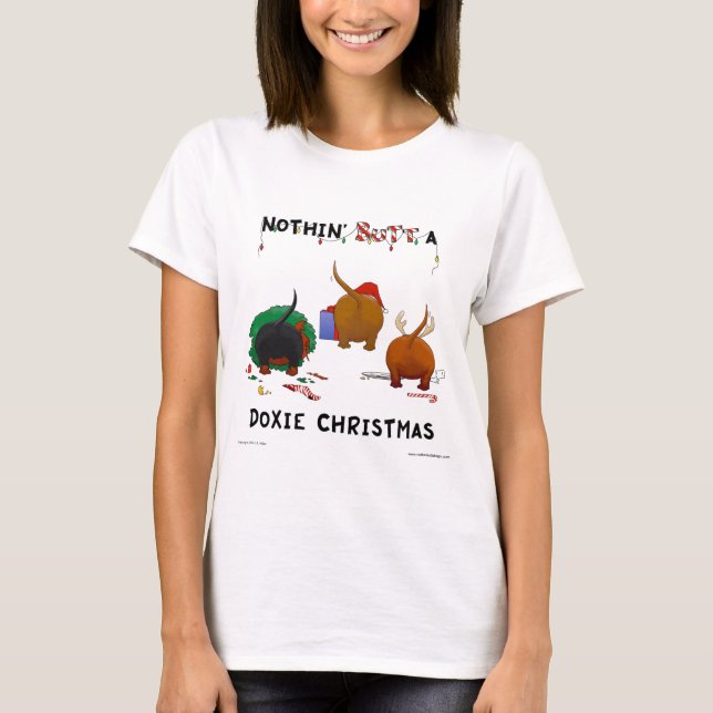 Camiseta Nada termina um Natal de Doxie (Frente)