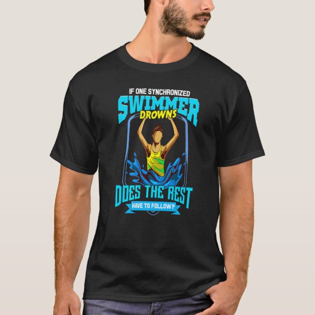 Camiseta Nadação Artística Synchro Swimmer Equipe de Nataçõ (Frente)