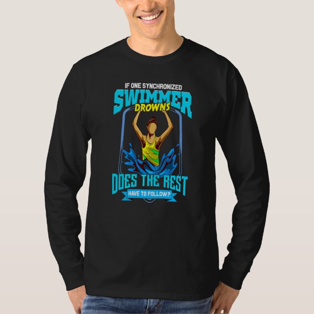 Camiseta Nadação Artística Synchro Swimmer Equipe de Nataçõ (Frente)
