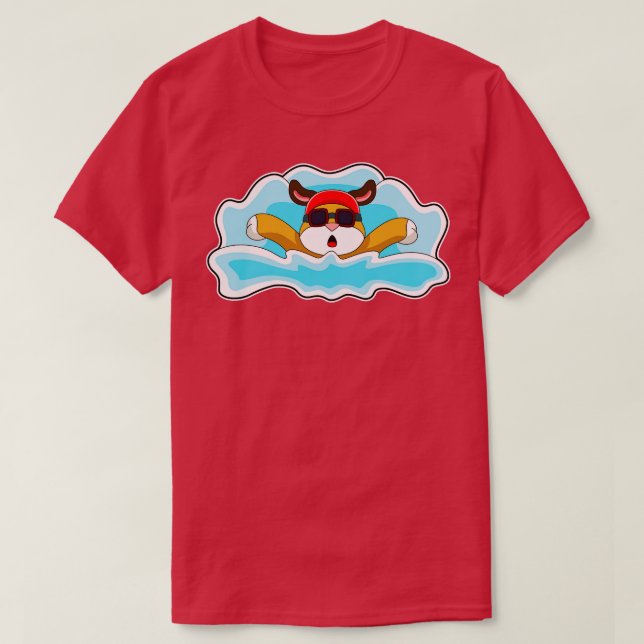 Camiseta Nadação de Cães Água (Frente do Design)
