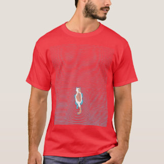 Camiseta Nadação de Cat Verão Blue Lines por Tobe Fonseca