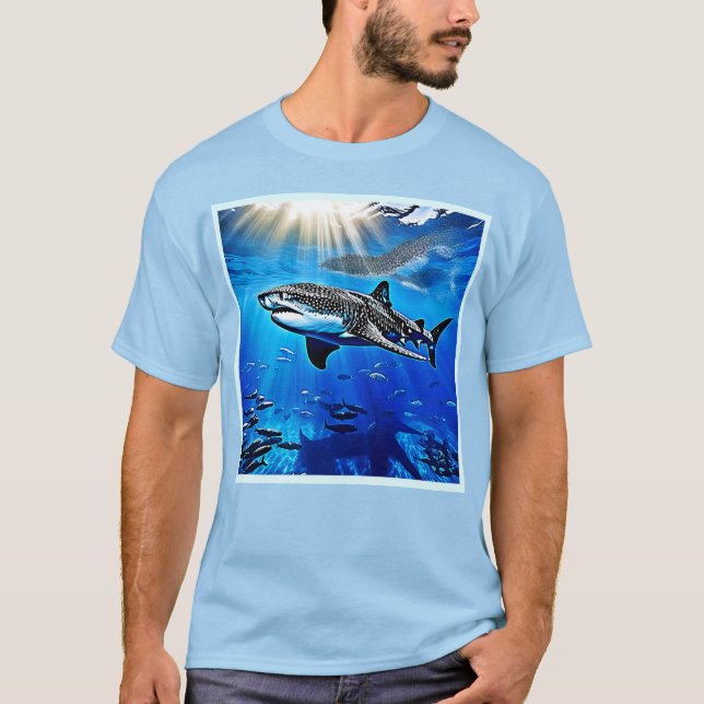 Camiseta Nadação do Gigante de Tubarão-Baleia Oceano (Frente)