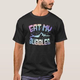 Camiseta Nadação Engraçada Comer Minhas Bolhas Nadar Nataçã