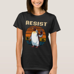 Camiseta Nadadeiras de Pinguim Resistindo Engraçados Pingui