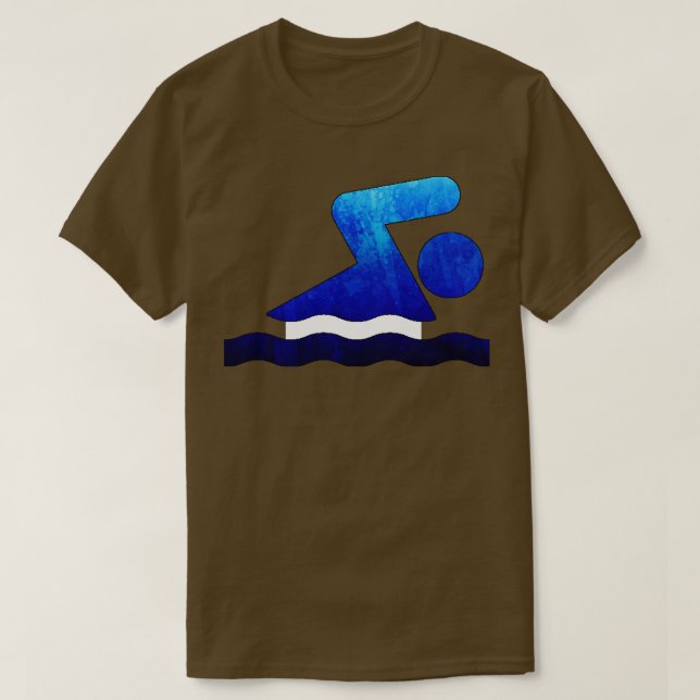 Camiseta Nadador Azul (Frente do Design)