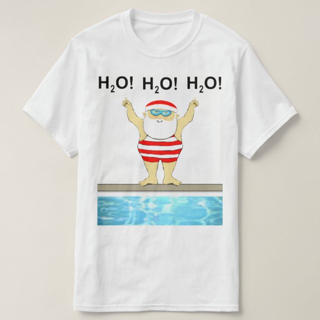 Camiseta Nadador de natal (Frente do Design)