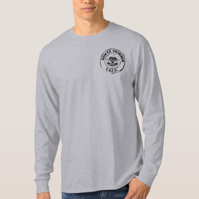 Camiseta Nadador do salvamento (Grunge) (Frente)