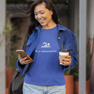 Camiseta Nadador do subtítulo da natação do amor