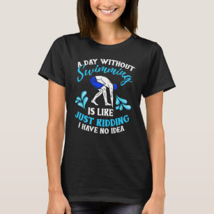 Camiseta Nadador Engraçado E Nadando Submarino