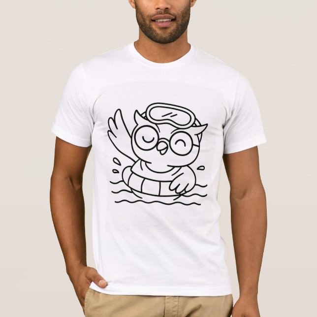 Camiseta Nadadora Na moda-Camisa (Frente)
