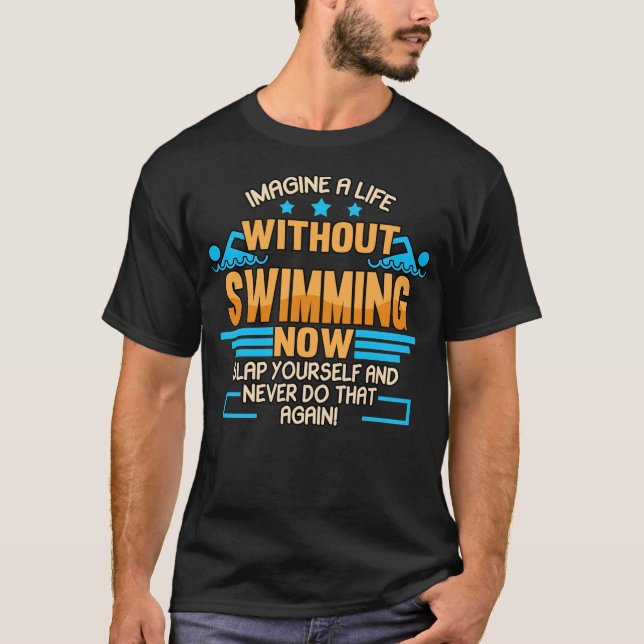Camiseta nadadora natação natação piscina água - golpe d (Frente)